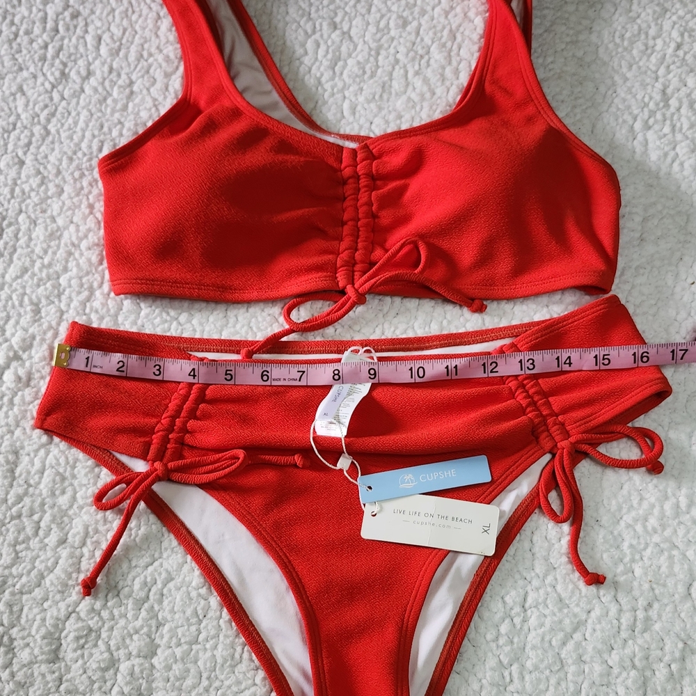 Cupshe Red Bikini Set - Picture 6 of 9